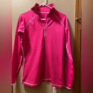 Nike pro dri-fit pink women’s running quarter zip sweatshirt jacket .